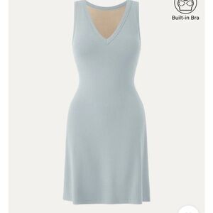 OGL Foam Blue Sleeveless Midi Dress, brand new with tags!